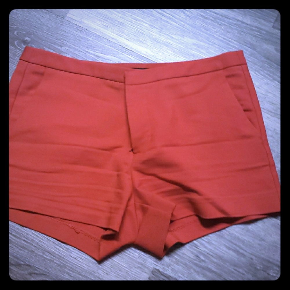 Orange Zara shorts